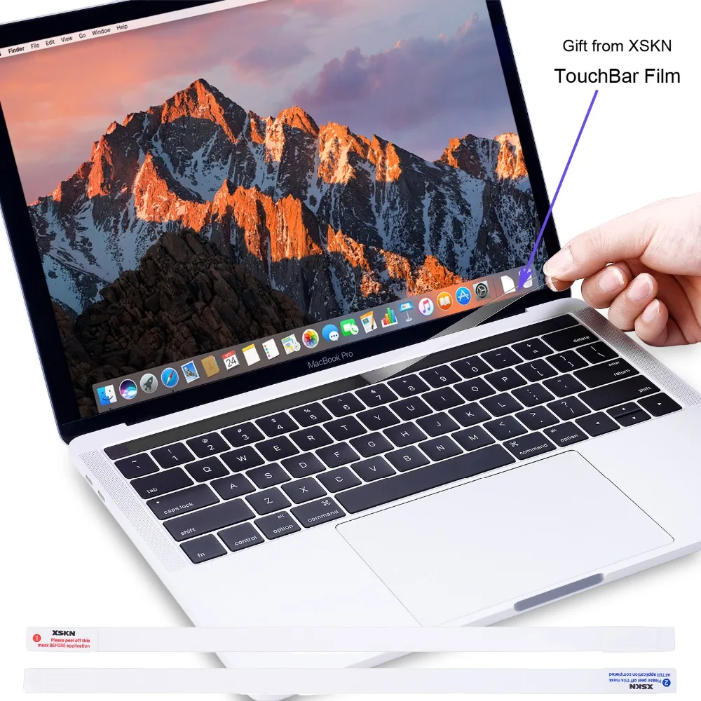 XSKN для PreSonus Studio One клавиатура кожа для MacBook Pro 13 15 A1706 A1707 A1989 A1990 с сенсорной панелью(сенсорная панель наклейка подарок