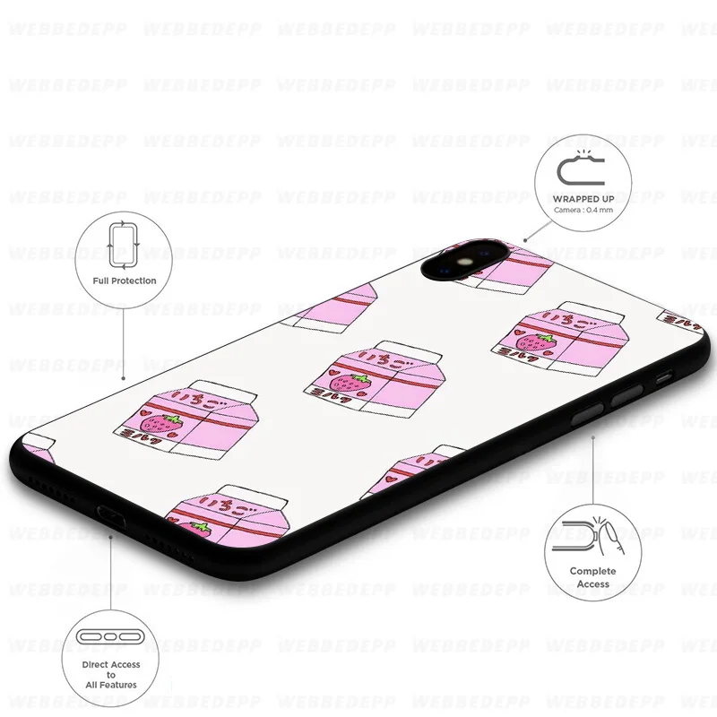 WEBBEDEPP Milk милый розовый мягкий чехол для Huawei Mate Honor 20 6A 7A 7C 7X 8 9 9X 10 View Lite Pro 30 |