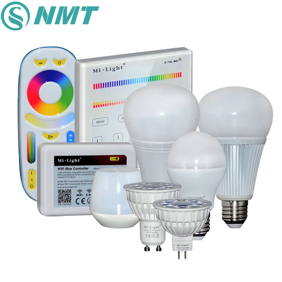 Mi Light 4 Вт 6 9 12 Светодиодный светильник GU10 MR16 E27 полноцветные rgb CCT лампы лампа с