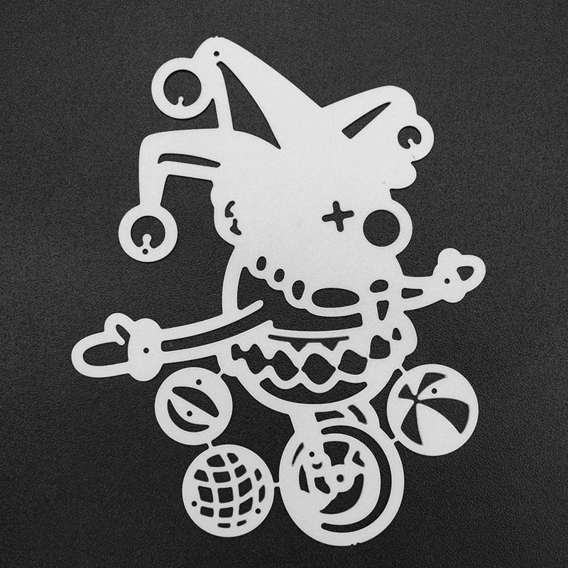 Милый клоун металлические режущие штампы трафареты для изготовления карт