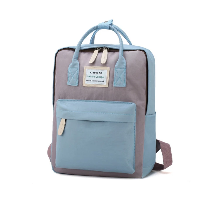 light blue PLAY-KING, женский рюкзак, розовый, для ноутбука, большой емкости, для школы, для девочек-подростков, новая мода, нейлоновая сумка, для женщин,, для путешествий - Цвет: light blue