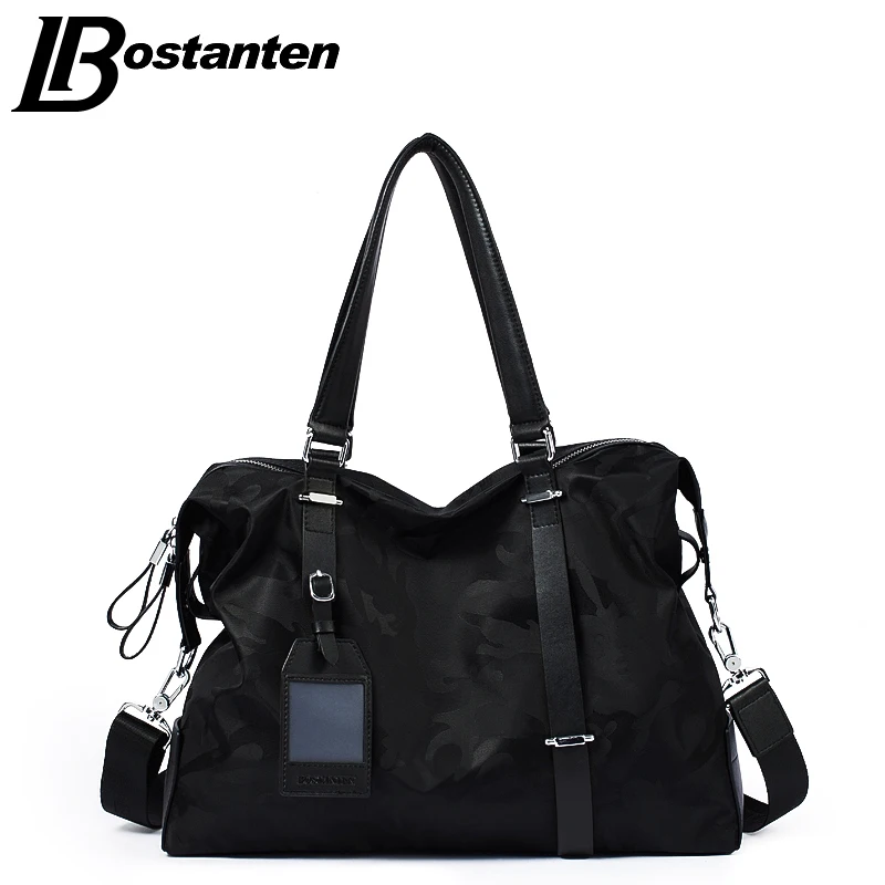 camouflage black BOSTANTEN, камуфляжная мужская сумка, повседневные мужские сумки через плечо, винтажные сумки для ноутбука, высокое качество, известный бренд, Холщовая Сумка-тоут - Цвет: camouflage black