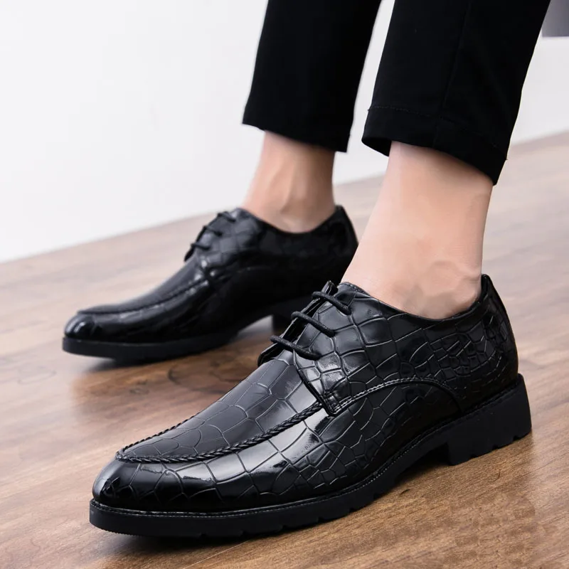 ZALAVOR/деловые мужские модельные туфли на плоской подошве Туфли оксфорды со