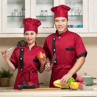new hotel uniform female hotel kitchen clothing adult restaurant chef jacket female work wear short sleeved plus size b 5972