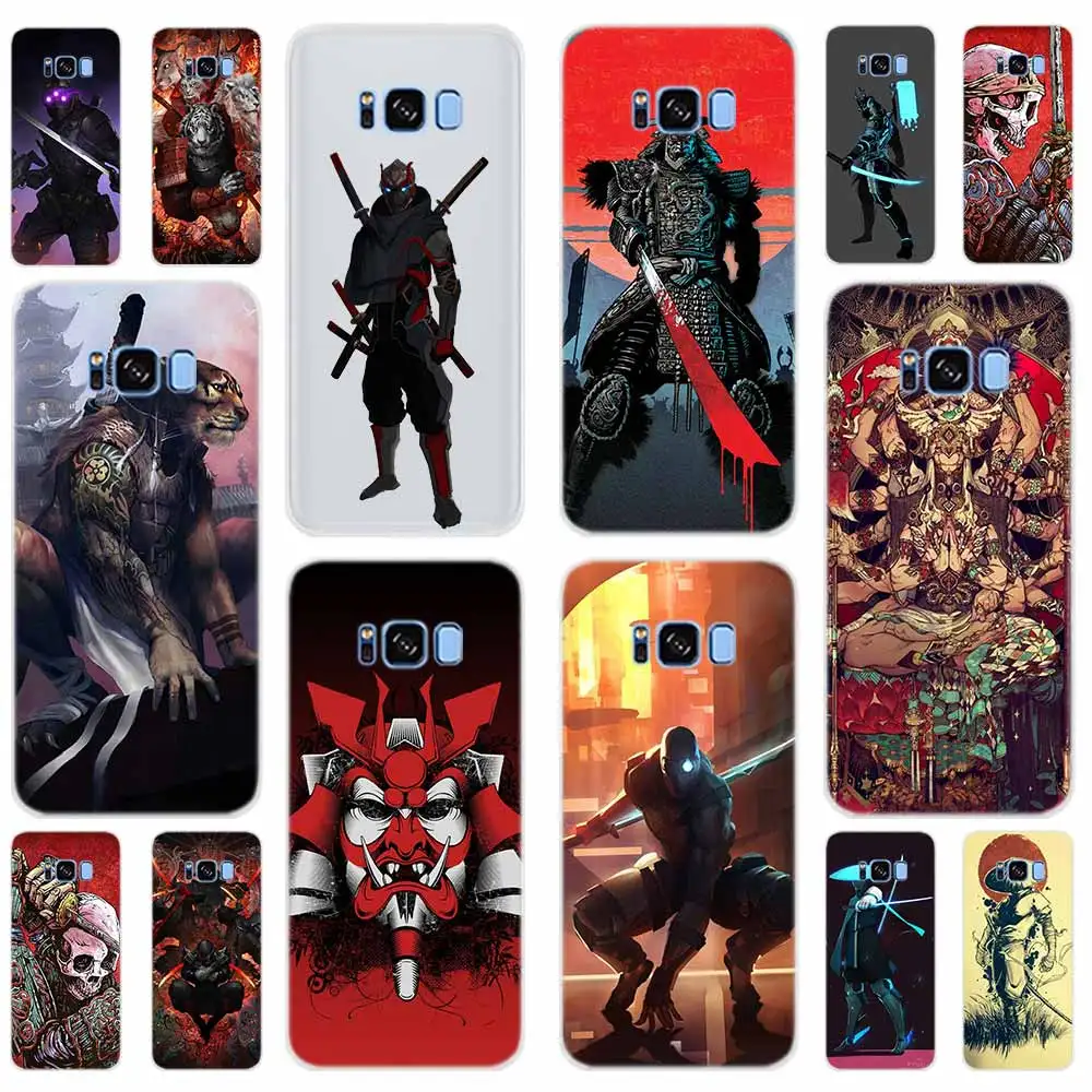 Чехол для телефона с рисунком Samsung Galaxy S8 S9 S10 S20 S30 Plus Cover S10E S7 Edge Uitra японский самурай
