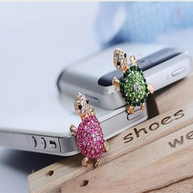3.5 мм каваи Bling черепаха против Защита от пыли S наушников универсальный для iPhone 6 5S