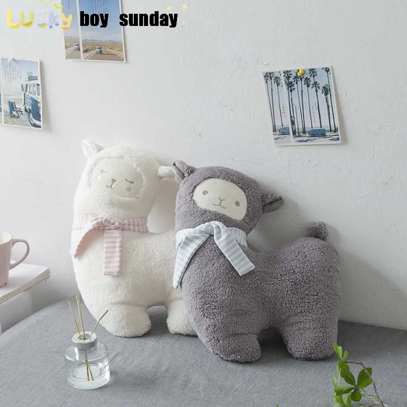 Lucky Boy Sunday Cute Soft Alpaca Plush Toy Alpaca Animals Plush Doll Kids Toys Birthday Christmas Gift