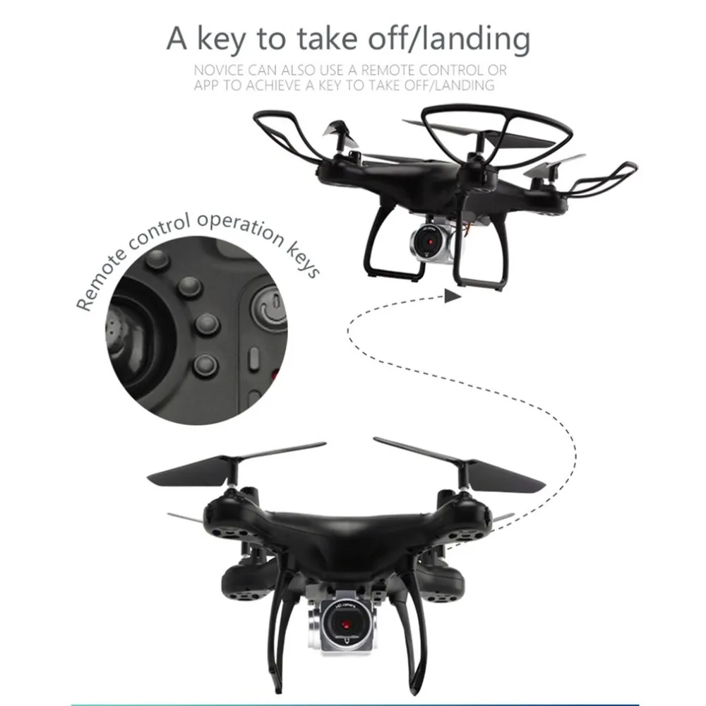 Utoghter 69601 Дрон с камерой 15 минут Летающий Безголовый режим WiFi FPV H/L скорость удержания высоты одноклавишный обратный Квадрокоптер
