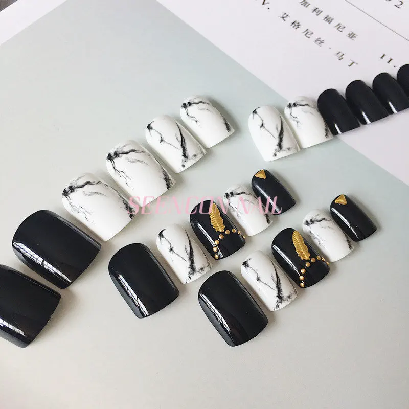 Новый 24 шт трещина черный белый цвет японский ретро перо элегантный дизайн