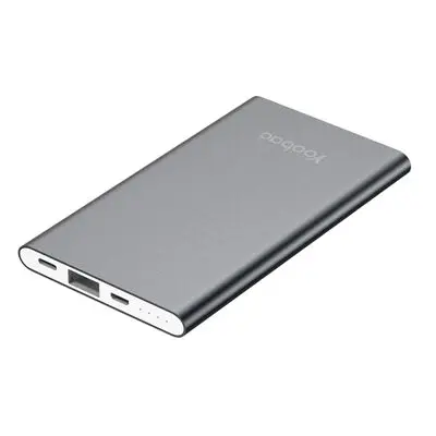 Yoobao KJ01 4000 мАч двойной USB вход внешний аккумулятор ультратонкий 9,3 мм портативное зарядное устройство литий-полимерный банк питания для мобильного телефона для LG - Цвет: Gray