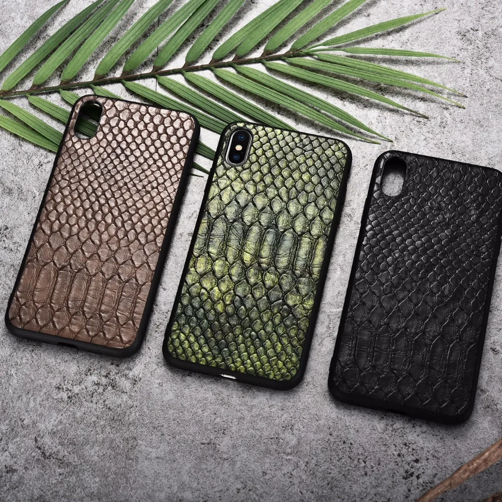 Чехол для задней панели XOOMZ из кожи питона нового дизайна iPhone XS простой стильный