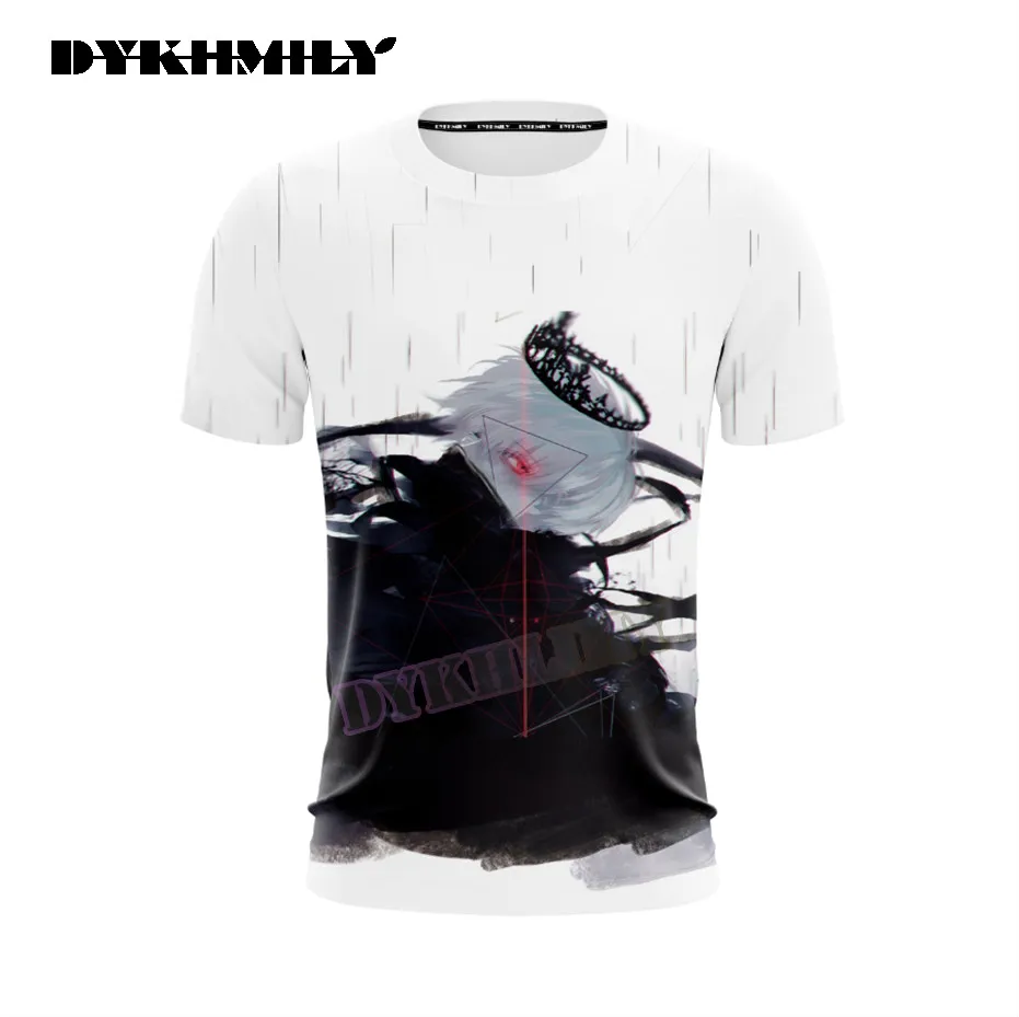 Dykhmily Одежда для мальчиков аниме летние футболки 2018 Оригинал Дизайн Kaneki Кен