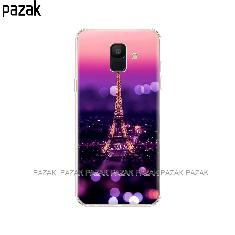 61358 Силиконовый чехол для samsung Galaxy A6 чехол Dual SIM SM A600 A600F для samsung A6 plus A605 A605F защитный чехол с узором - Цвет: 61358