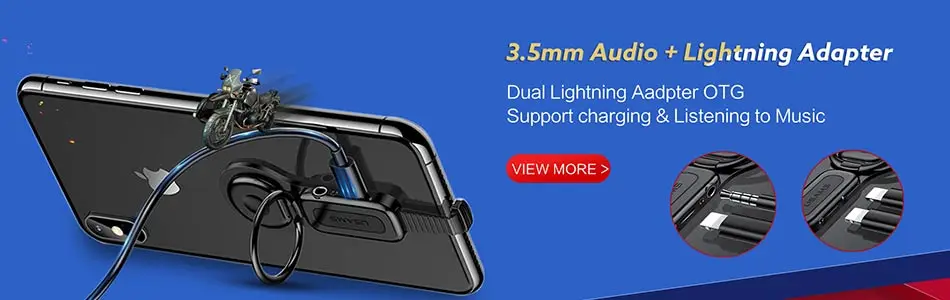 USAMS двойной адаптер Lightning аудио наушники Зарядка адаптер USB кабель для iPhone x кабель адаптер