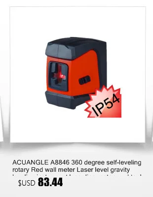 ACUANGLE A8819 Nivel красный лазерный уровень 5 линий 360 градусов самонивелирующийся горизонтальный и вертикальный поперечный луч лазерных линий