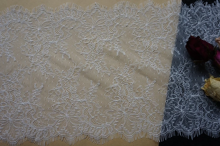 2018 новейший дизайн французский стиль Chantilly кружевная отделка с двойными краями