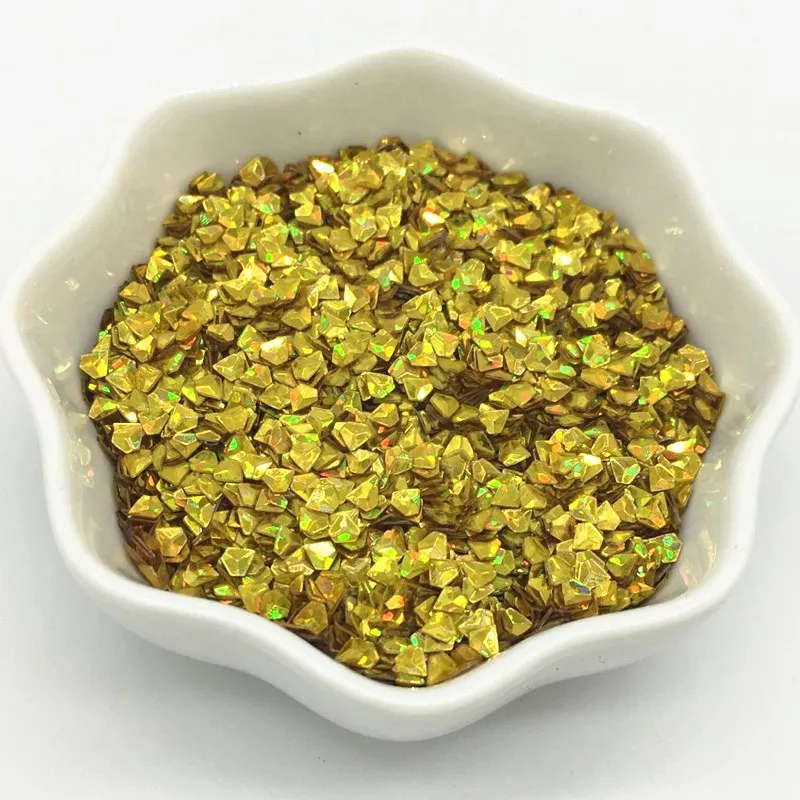 Блёстки 3 50 мм лазерные золотые блёстки плоские круглые цветы ПВХ свободные DIY