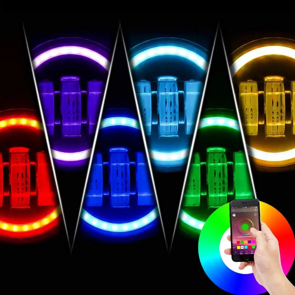 Для Jeep Wrangler фары 7 светодиодный LED Halo Angel Eyes RGB + 4 ''Противотуманные для 1997-2017 TJ LJ