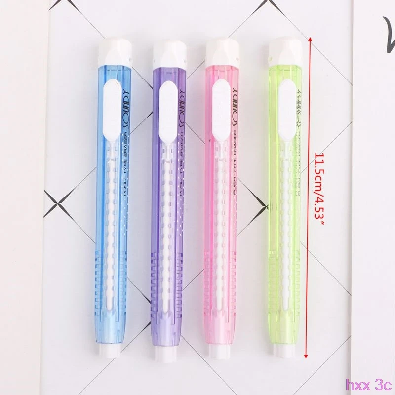 

Creative Mechanical Pen Shape Eraser Rubber Retractable Stationery School Supplies Student Kids Gift Toy
