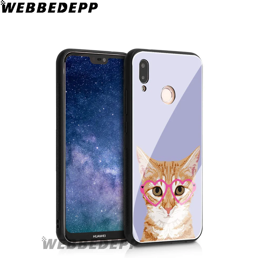Чехол из закаленного стекла WEBBEDEPP Fat Orange Cats для Huawei Mate 20 P20 P10 P Smart 2019 2018 &amp Honor 10 9 8X 7A