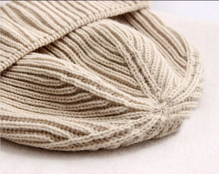 

Fashion Mens Skullcap Women Hats Beanie Skull Cap Men Adult Ribbed Knitted Hip Hop Cap Casual Short Skullies Leisure Bonnet