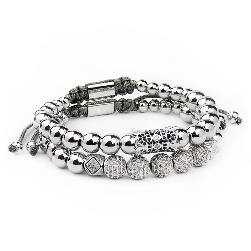 Men Bracelet Stainless Steel beads bracelet men jewelry charms bracelets for women pulseira Men Jewellery Holiday gifts