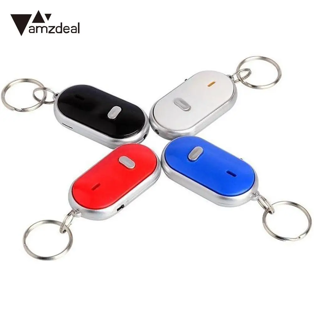 Amzdeal звуковой контроль светодиодный умный ключ искатель анти бирка на случай потери ребенка сумка Pet локатор найти ключи Брелок Трекер случайный цвет