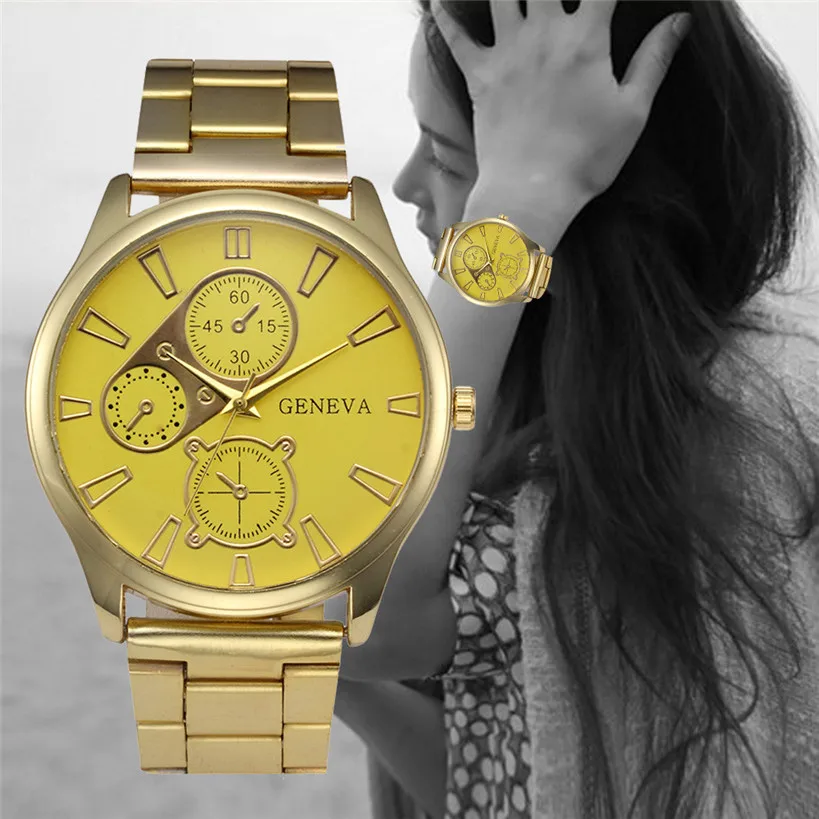 2017 модные женские часы с кристаллами из нержавеющей стали аналоговые кварцевые