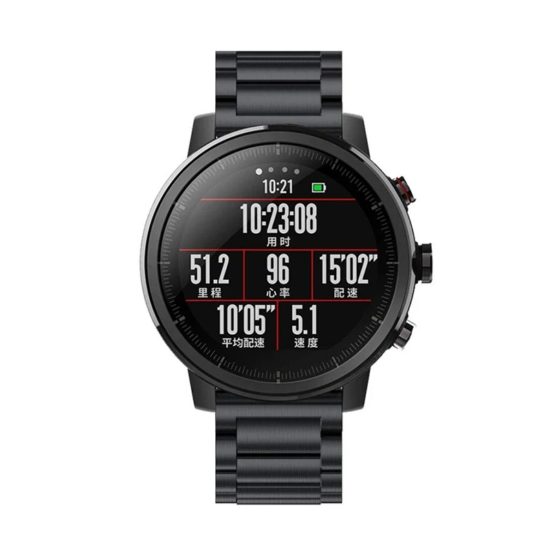 LETSGR Нержавеющая сталь браслет для HUAMI AMAZFIT STRATOS 2/2 s смарт часы 22 мм ремешок Amazfit