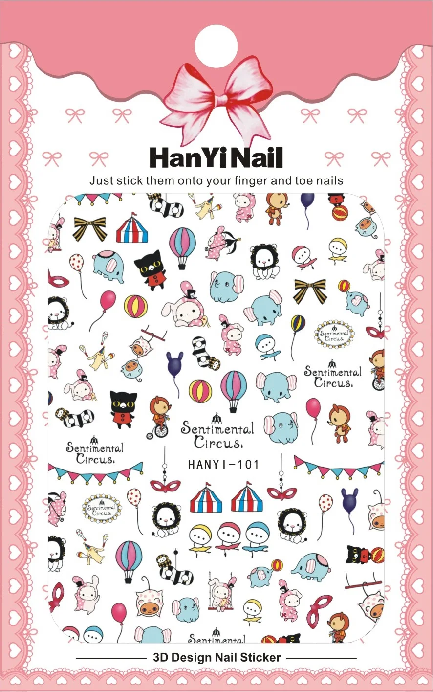 HANYI101 HanYiNail, 080-103, новинка, милый маленький элемент, мультяшная мышка, котенок, наклейки для ногтей, Harajuku, наклейки для ногтей, наклейки для маникюра, наклейки s - Цвет: HANYI101