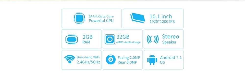 Teclast P10 планшетный ПК 10,1 дюймов 1920*1200 ips RK3368 Восьмиядерный 2 Гб ОЗУ 32 Гб ПЗУ Android 7,0 двухдиапазонный WiFi Две камеры BT