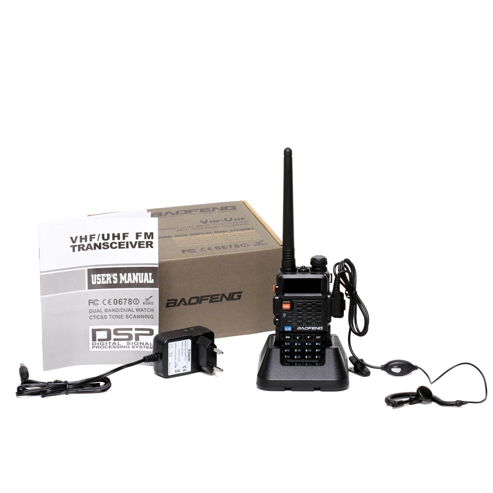 Baofeng UV F8+ Walkie Talkie Portable Radio Dual Band UHF&VHF UV-5R 136-174MHz&400-520MHz 5W Two Way Radio