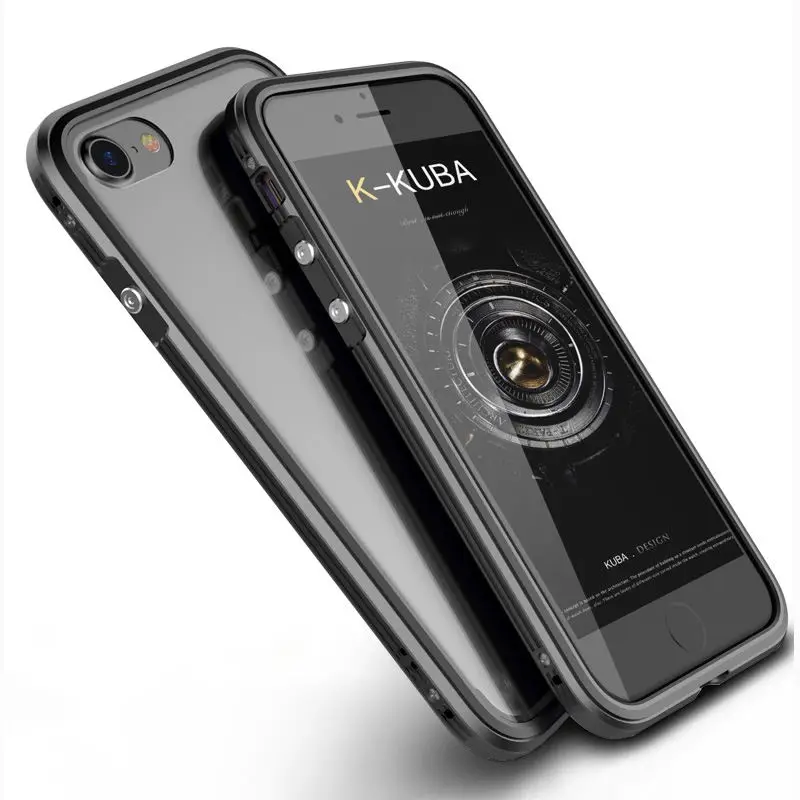 Original Brand Bumper For iphone 7 Case Metal Transparent PC Back Cover Protective Aluminum Frame phone Cases | Мобильные телефоны