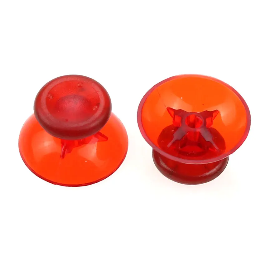 Clear red ChengHaoRan 2 шт. палочки для большого пальца джойстик колпачок Грибная головка рокер крышка s Grip чехол для microsoft Xbox 360 контроллер - Цвет: Clear red