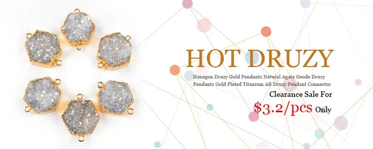 BOROSA распродажа, 5 пар, Золотая цветная слеза, Натуральный Druzy Титан, смешанные цвета, Drusy, серьги-гвоздики, ювелирные изделия для женщин G0912