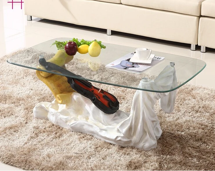 Искусство чайный столик. Сочетание закаленного стекла .. В сидя номера столик|table