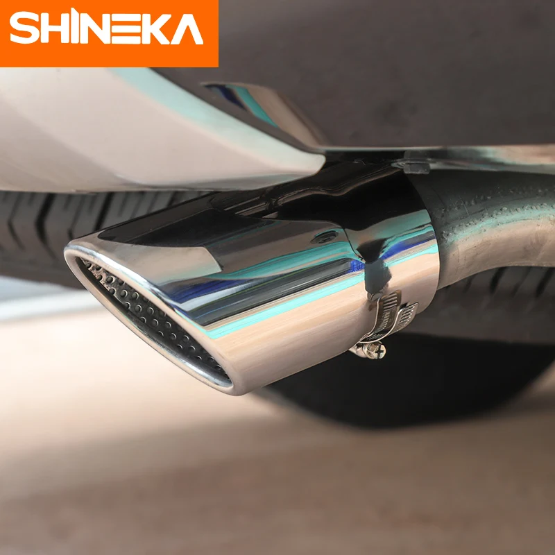 SHINEKA общего назначения Нержавеющая сталь заднего круглый глушитель автомобиль