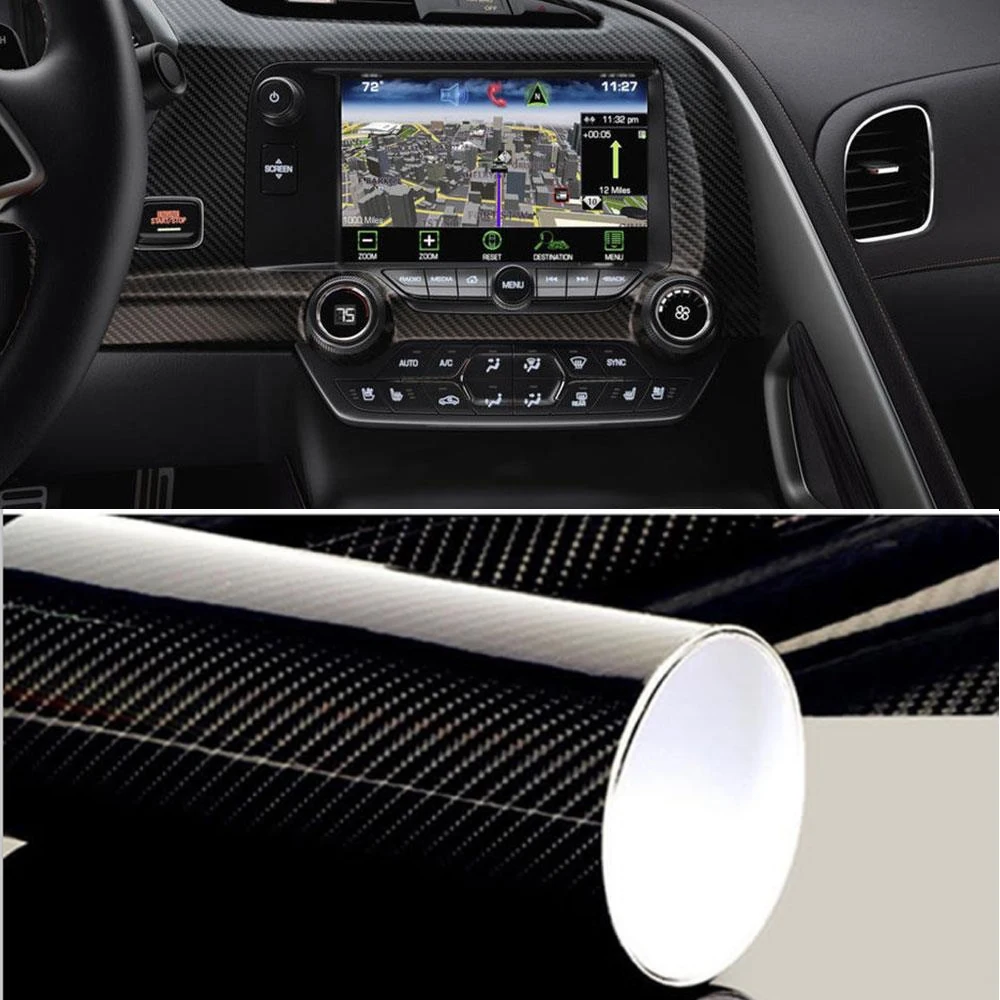 Виниловая 5d-пленка из высокоглянцевого углеродного волокна аксессуары для