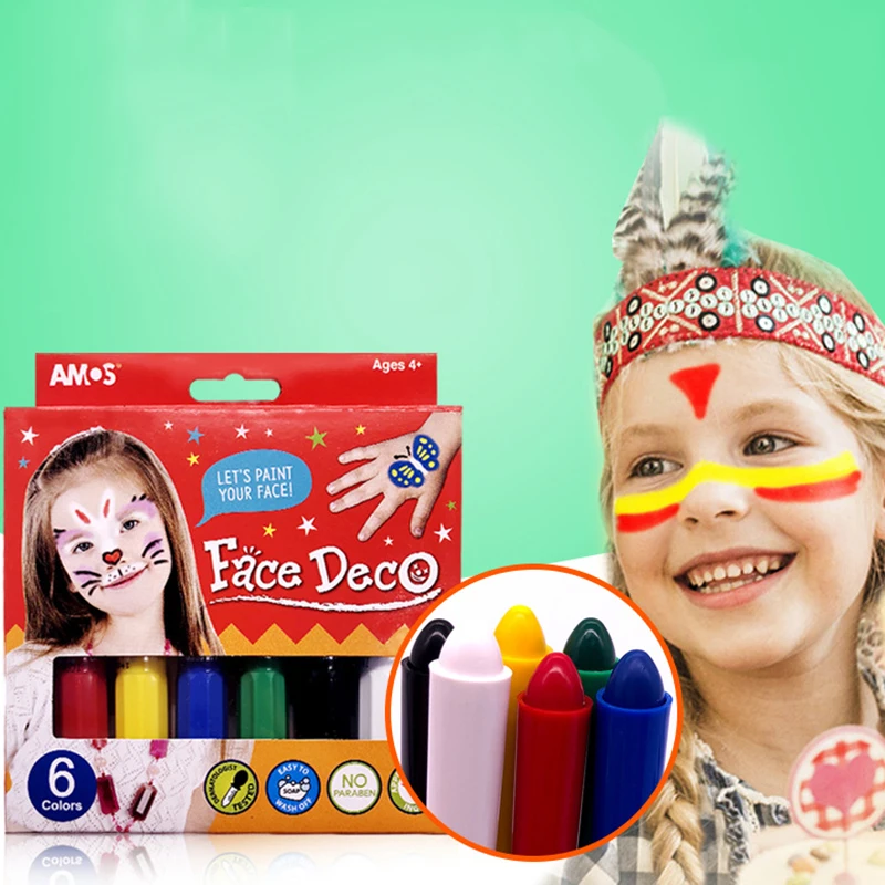 Нетоксичная моющаяся краска для лица и тела Радужная цветная краска ing Pen фестиваль Хэллоуин вечерние причудливые лицо деко Макияж для детей