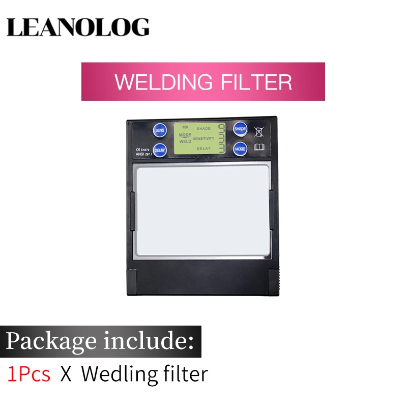Welding Filter Умный большое окно 4 дуги датчик DIN5-DIN13 Солнечная Авто Затемнение Тиг Миг ММА затемняющийся светофильтр с питанием от шлем объектив - Цвет: Welding Filter