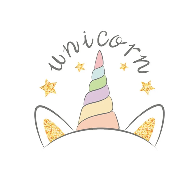 Мультяшные наклейки на стену в виде единорога для украшения детской комнаты