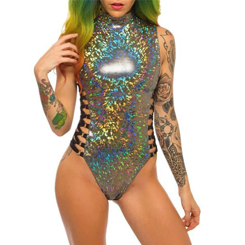 Купальник в виде рыбьей чешуи с блестками сексуальный купальник женский слитный
