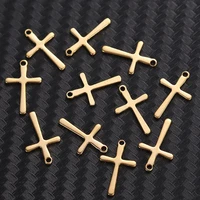 20pcslot stainless steel cross charms pendant religious jewelry making diy charms handmade crafts