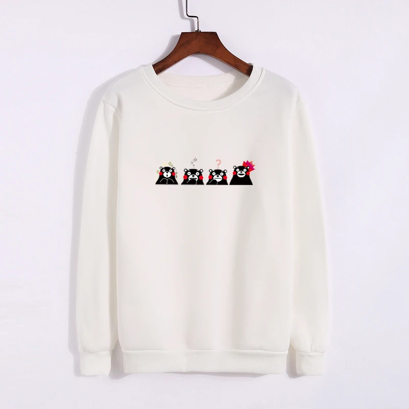 Худи Kumamon женское на осень/зиму флисовый свитшот в стиле Харадзюку милый пуловер с длинным рукавом для