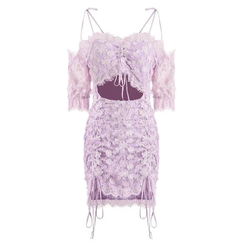 EASYSMALL For love lemons женское платье модное сексуальное с открытой спиной высококачественное фиолетовое Цветочное платье с вышивкой вечерние платья с высокой талией
