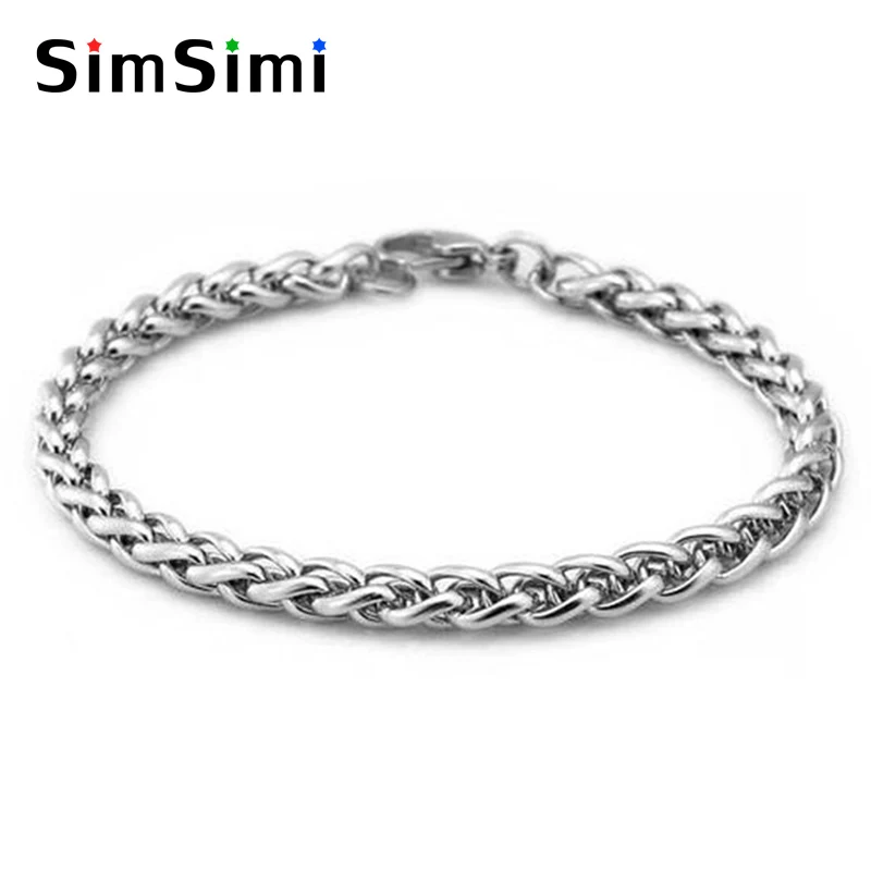 Pulseira masculina браслеты из нержавеющей стали S. Стальные звенья цепочка браслет на запястье для мужчин ювелирные изделия подарок хорошее качество