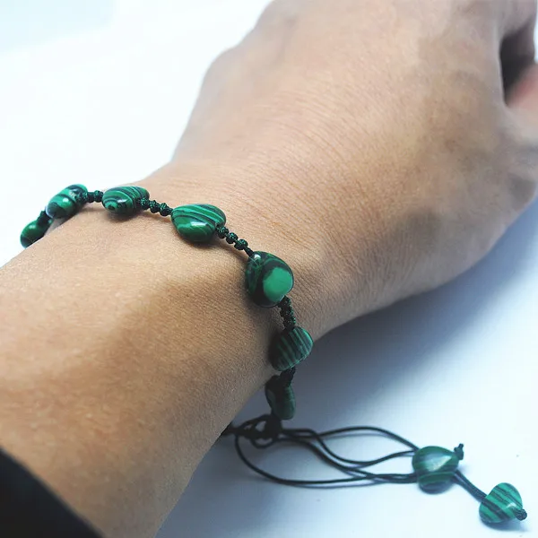 1 шт. Регулируемый ручной вязки браслет натуральный камень микс мощный мужской