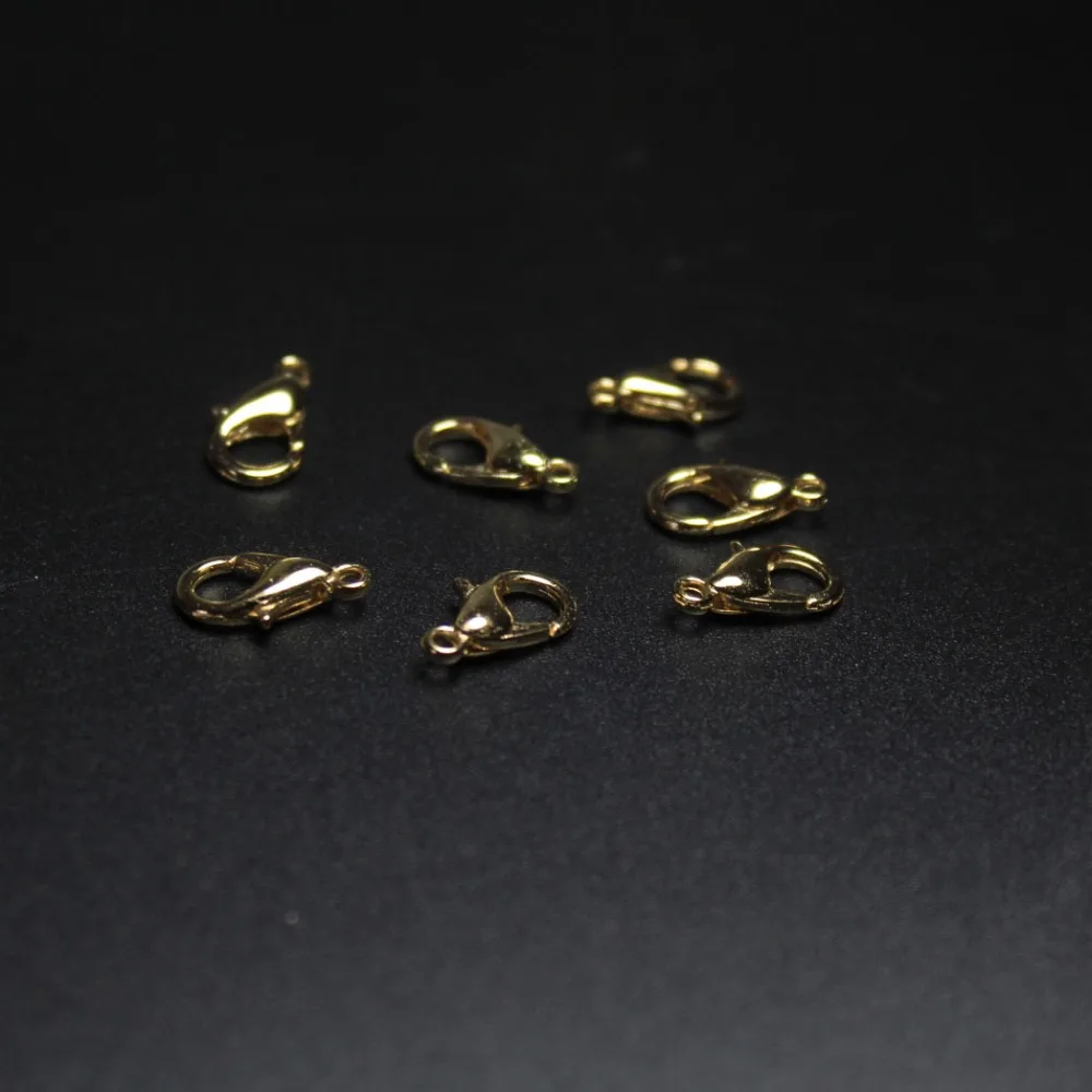 Позолоченные крючки KC для изготовления ожерелий 100 шт./лот 12 мм * 5 ювелирных