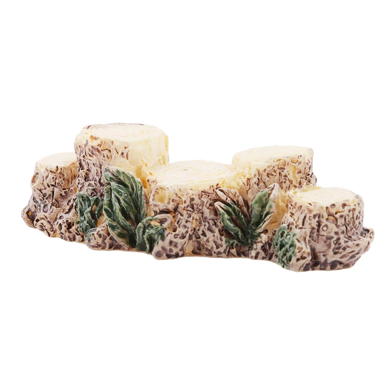 1 шт. милое дерево пень микро пейзаж колья сиденье садовое украшение полимерные