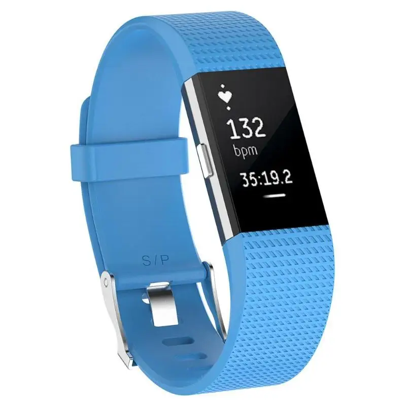 Мягкий силиконовый ремешок для часов спортивный браслет Fitbit Charge 2 разноцветный